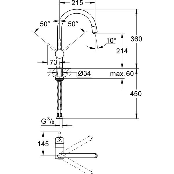 Смеситель для мойки Grohe Minta 32918000