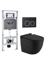 Комплект инсталляции с унитазом Weltwasser AMBERG 506 ST + HEIMBACH 043 MT-BL + AMBERG RD-BL