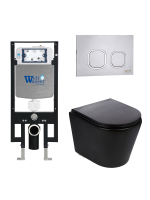 Комплект инсталляции с унитазом Weltwasser AMBERG 497 + SALZBACH 043 MT-BL + AMBERG RD-MT CR
