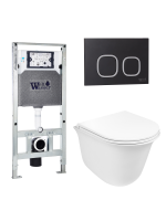 Унитаз с инсталляцией WeltWasser AMBERG 506 ST + TELBACH 004 GL-WT + AMBERG RD-BL