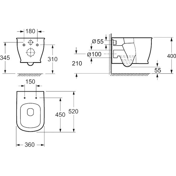 Унитаз подвесной BelBagno Prado BB10150CH