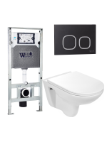 Унитаз с инсталляцией WeltWasser AMBERG 506 ST + BAARBACH 004 GL-WT + AMBERG RD-BL