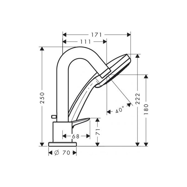 Смеситель на борт ванны Hansgrohe Logis 71313000