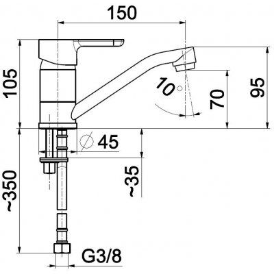 Смеситель для мойки Armatura Granat 5522-915-00