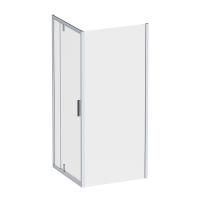 W90G-404-9090-MT Gem Душевое ограждение AM.PM квадрат, распашн дверь 90x90, мат хром, стекло прозрачное