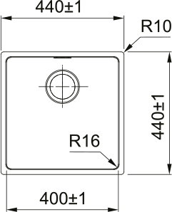 Кухонная мойка FRANKE 122.0689.807 из нержавеющей стали FEX 110-40 (стоп-вентиль в комплекте)