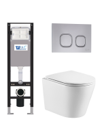 Комплект инсталляции с унитазом Weltwasser AMBERG 350 + SALZBACH 043 GL-WT + AMBERG RD-CR