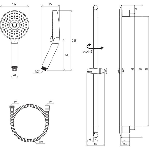 Душевая стойка Ravak 902.00 X07P177