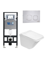 Унитаз с инсталляцией WeltWasser AMBERG 506 + ROTBACH 004 GL-WT + AMBERG RD-MT CR