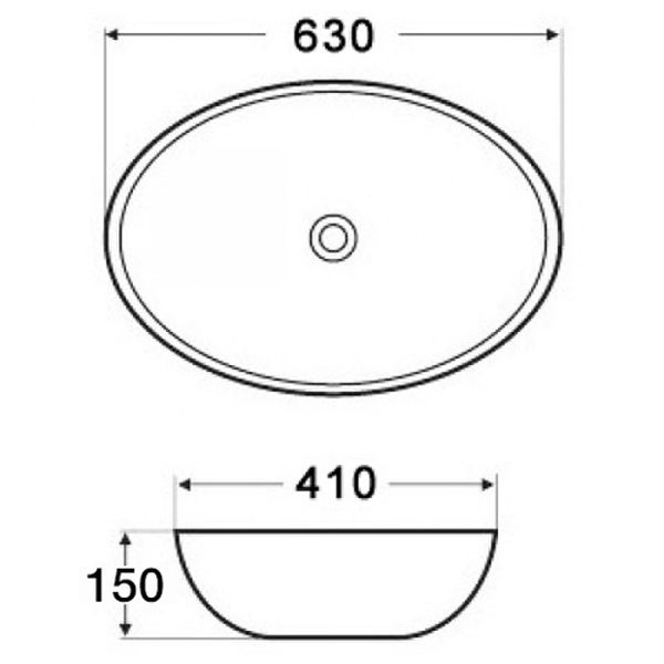 Раковина MELANA MLN-7686 (А476)