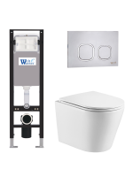 Комплект инсталляции с унитазом Weltwasser AMBERG 350 + SALZBACH 043 GL-WT + AMBERG RD-MT CR