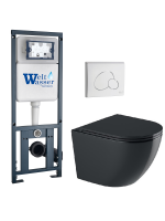 Комплект инсталляции с унитазом Weltwasser MARBERG 410 + MERZBACH 043 GL-BL + MAR 410 RD GL-WT