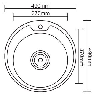 Кухонная мойка Ledeme L74949 49x49 матовый