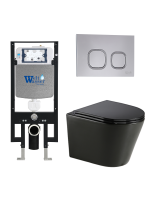 Комплект инсталляции с унитазом Weltwasser AMBERG 497 + SALZBACH 043 GL-BL + AMBERG RD-CR