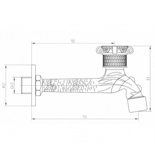 Кран для бани ZorG AZR 31818 BR