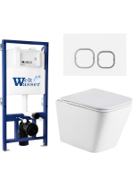 Комплект инсталляции с унитазом Weltwasser BAMBERG 525 + GELBACH 043 MT-WT + BAMBERG WT