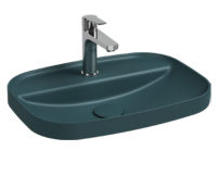 Раковина полувстраиваемая ISVEA Infinity 55 прямоугольная 55см, цвет изумрудный матовый 10NF50055SV-2P