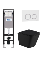 Комплект инсталляции с унитазом Weltwasser AMBERG 350 + GELBACH 043 MT-BL + AMBERG RD-WT