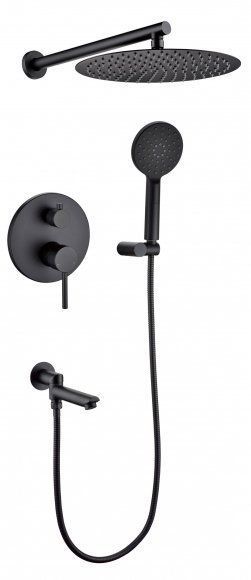 Душевая система скрытого монтажа Grocenberg GB5001 Черный матовый