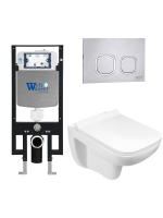 Унитаз с инсталляцией WeltWasser AMBERG 497 + KEHLBACH 004 GL-WT + AMBERG RD-MT CR