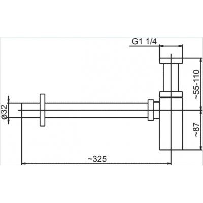 Полусифон для умывальника Armatura 600-002-00