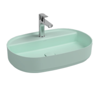 Раковина накладная ISVEA Infinity 60 овальная 60см цвет мятно-зеленый матовый 10NF65060SV-2T