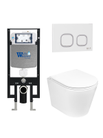 Комплект инсталляции с унитазом Weltwasser AMBERG 497 + SALZBACH 043 GL-WT + AMBERG RD-WT