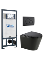 Комплект инсталляции с унитазом Weltwasser MARBERG 507 + SALZBACH 043 GL-BL + MAR 507 RD MT-BL