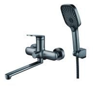 Смеситель для ванны Shevanik S8502T, оружейная сталь