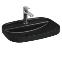 Раковина полувстраиваемая ISVEA Infinity 55 прямоугольная 55см, цвет черный матовый 10NF50055SV-2N
