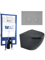 Комплект инсталляции с унитазом Weltwasser BAMBERG 545 + MERZBACH 043 MT-BL + BAMBERG CR