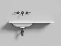 Раковина столешница Salini ONDA EDGE SQUARE, белый, 14022061MN