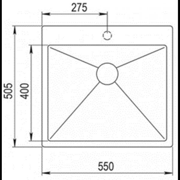 Кухонная мойка ZorG ZRN 5055 TITAN