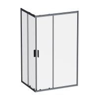 W90G-403-120290-BT Gem Душевое ограждение AM.PM прямоугольн.,раздвиж.двери 120x90 черный мат.,стекло прозрачное