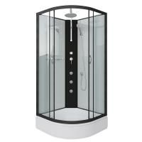 Душевая кабина Niagara Classic NG-6702-14BKTG (100х100х210) средний поддон(26см),черный,стекло прозрачное