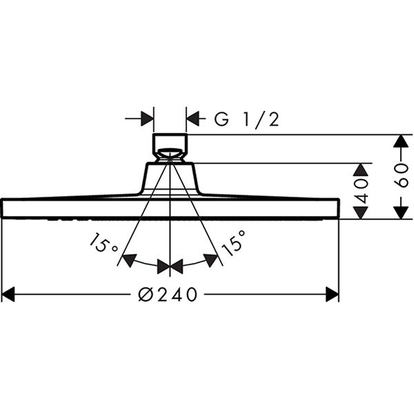 Душевая лейка для потолочного душа Hansgrohe Crometta S240 1jet 26723000