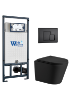 Комплект инсталляции с унитазом Weltwasser MARBERG 507 + SALZBACH 043 MT-BL + MAR 507 SE MT-BL