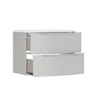 Тумба под умывальник Belux подвесная Ганновер 80-02, Silver