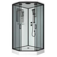 Душевая кабина Niagara Premium NG-6901-01D BLACK (90х90х220) низкий поддон(16 см),черный,стекло тонированное,4 места