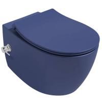 Унитаз подвесной безободковый ISVEA Sentimenti Neo с функцией биде синий матовый 10ARS1015I-2Z