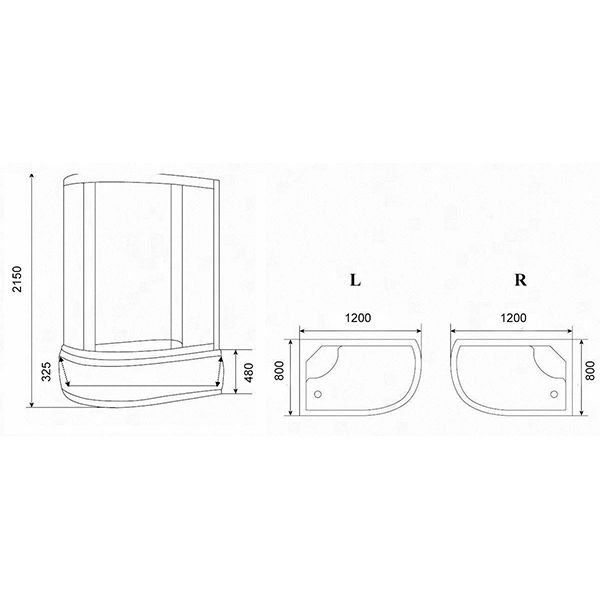 Душевая кабина Parly EC120R