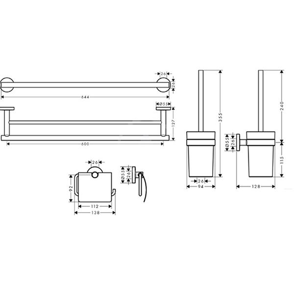 Набор аксессуаров Hansgrohe Logis UA 41727000