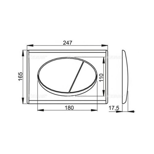 Кнопка смыва AlcaPlast ALCA M72 хром матовый