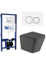 Комплект инсталляции с унитазом Weltwasser BAMBERG 525 + GELBACH 041 MT-GR + BAMBERG WT