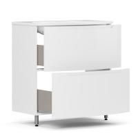 Тумба под умывальник Belux Ганновер напольная 80-02, белый глянцевый