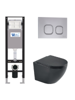 Комплект инсталляции с унитазом Weltwasser AMBERG 350 + MERZBACH 043 MT-BL + AMBERG RD-CR