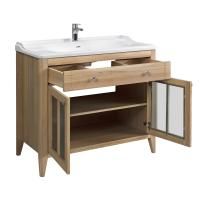 Тумба под умывальник Belux Дуглас напольная 100-01 Дуб молочный, массив