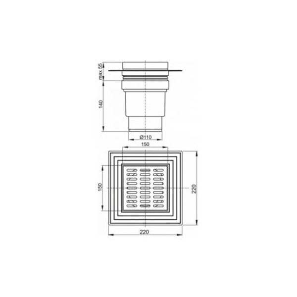 Душевой трап AlcaPlast APV13