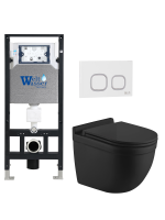 Комплект инсталляции с унитазом Weltwasser AMBERG 506 + HEIMBACH 043 MT-BL + AMBERG RD-WT