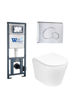 Комплект инсталляции с унитазом Weltwasser MARBERG 410 + SALZBACH 043 GL-WT + MAR 410 RD-CR